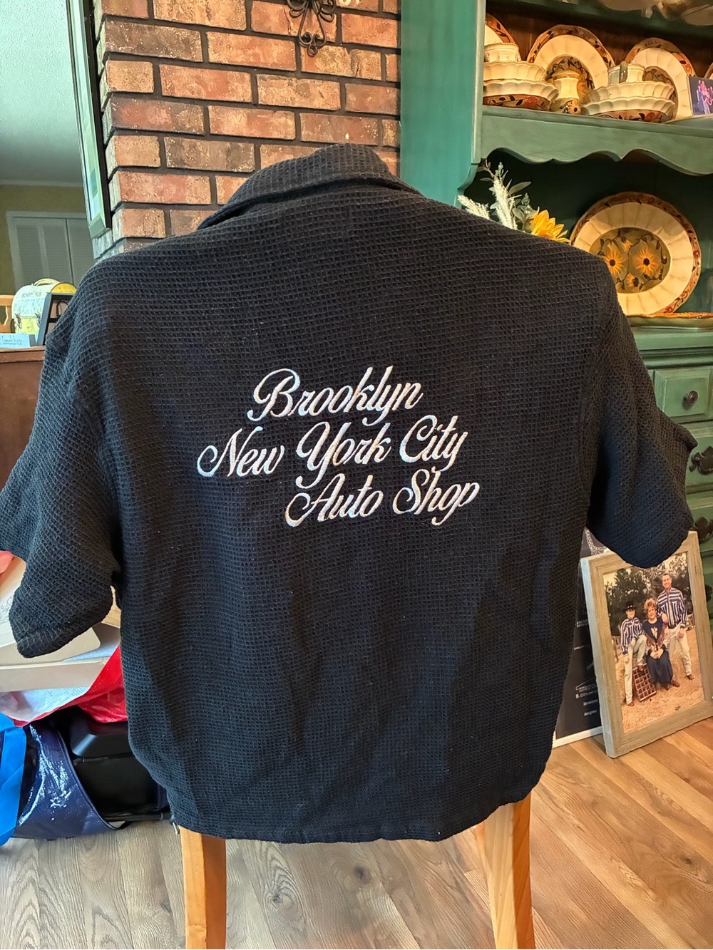 Brooklyn New York City Auto Shop Embroidered Men's Jacket - Black